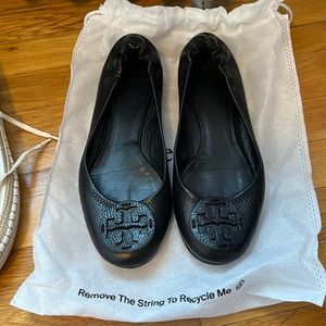 Tory Burch Flats - black leather - 10.5